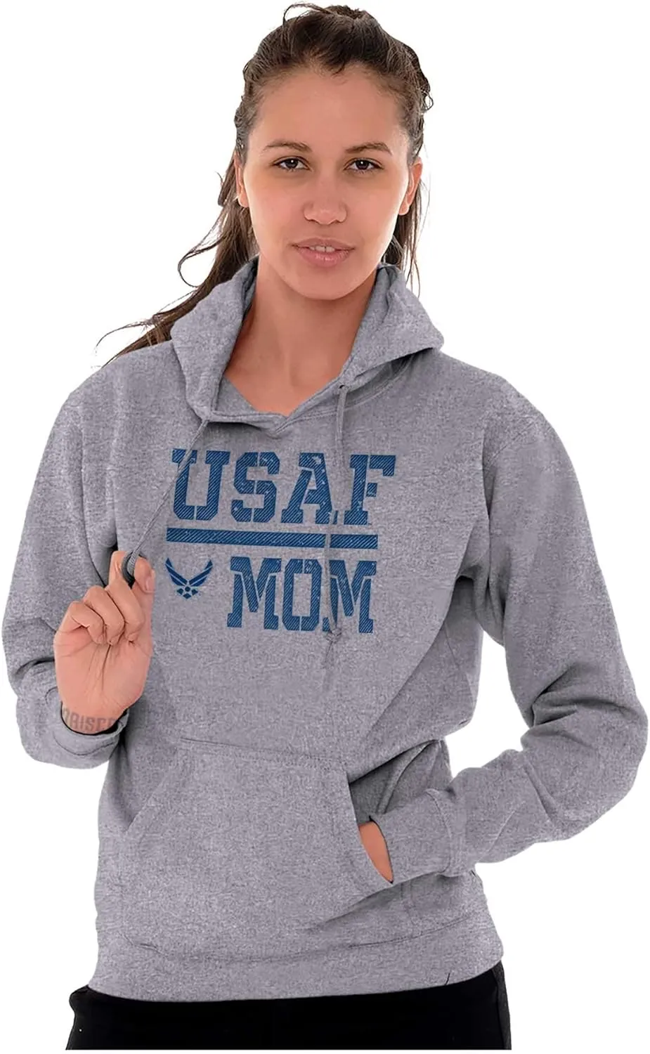 Brisco Brands US Air Force USAF Mother Military Mom Hoodie Sweatshirt Women Men