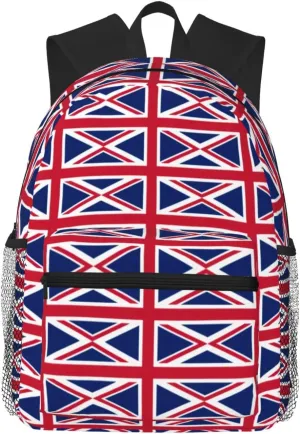 British Flag Men Women Office Laptop Backpack,Work Bag 15.7 Inch Business Travel Bags Large Capacity