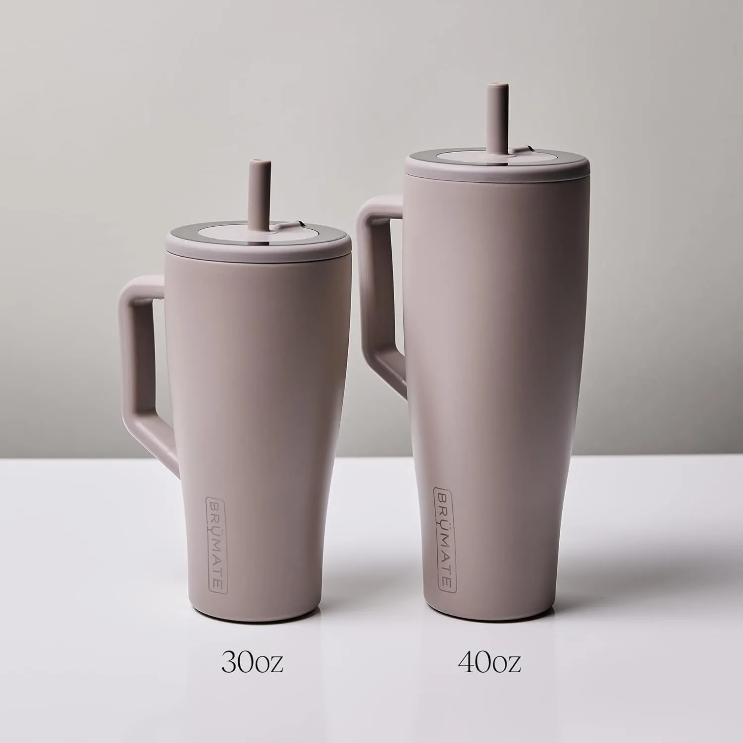 BrüMate Era 30 oz Tumbler with Handle and Straw | 100% Leakproof Insulated Tumbler with Lid and Straw | Made of Stainless Steel | Cup Holder Friendly Base | 30oz (Guava)