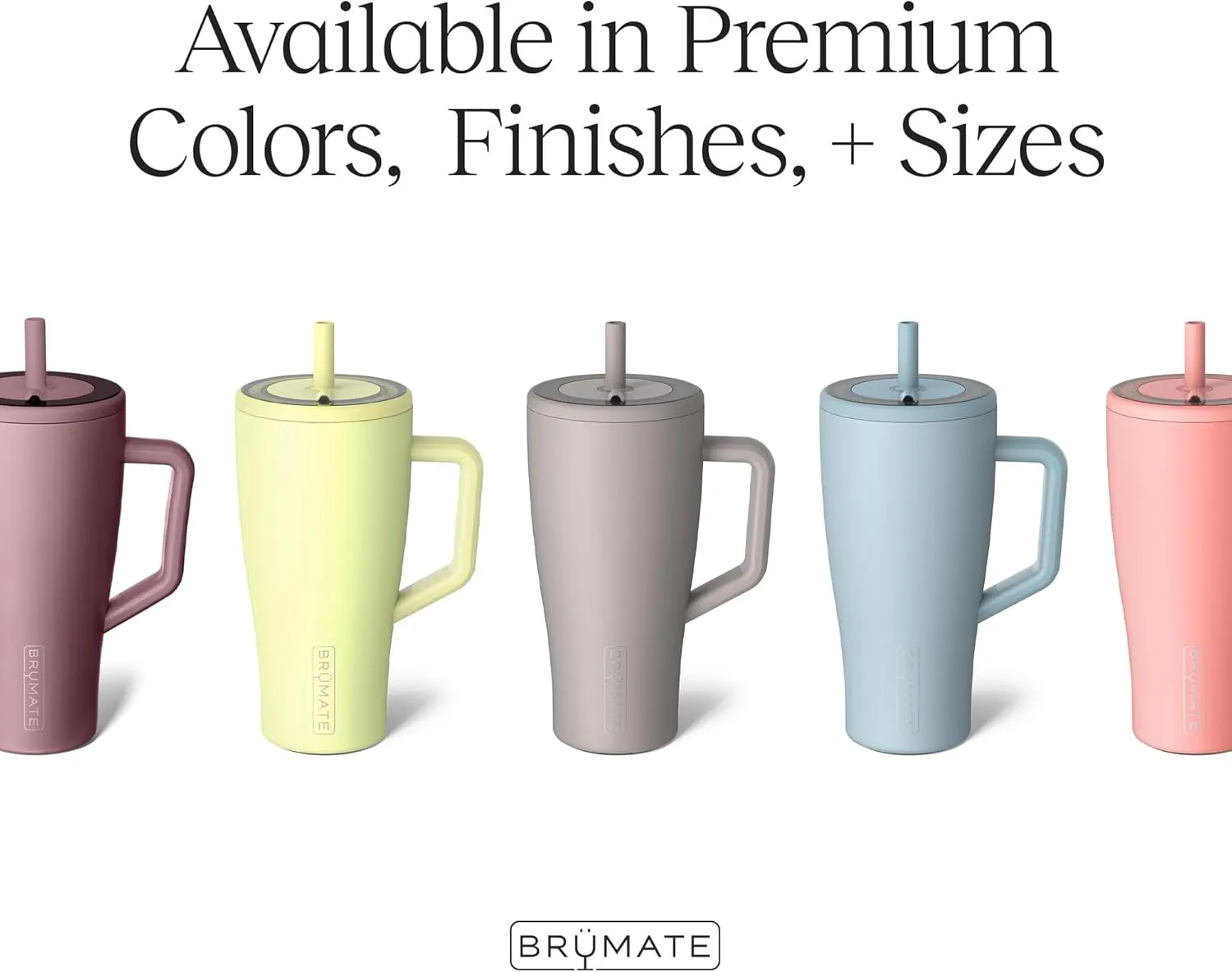 BrüMate Era 30 oz Tumbler with Handle and Straw | 100% Leakproof Insulated Tumbler with Lid and Straw | Made of Stainless Steel | Cup Holder Friendly Base | 30oz (Guava)