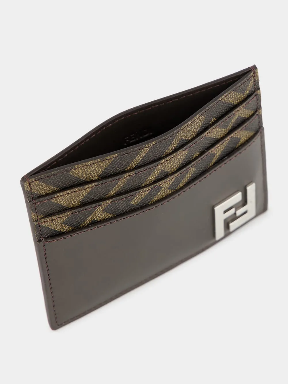 Brown FF Squared Card Holder