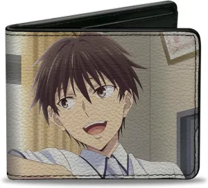 Buckle-Down Crunchyroll Wallet, Bifold, Fruits Basket Yuki and Kakeru Class Pose, Vegan Leather