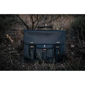 Buffalo Leather Briefcase l Black