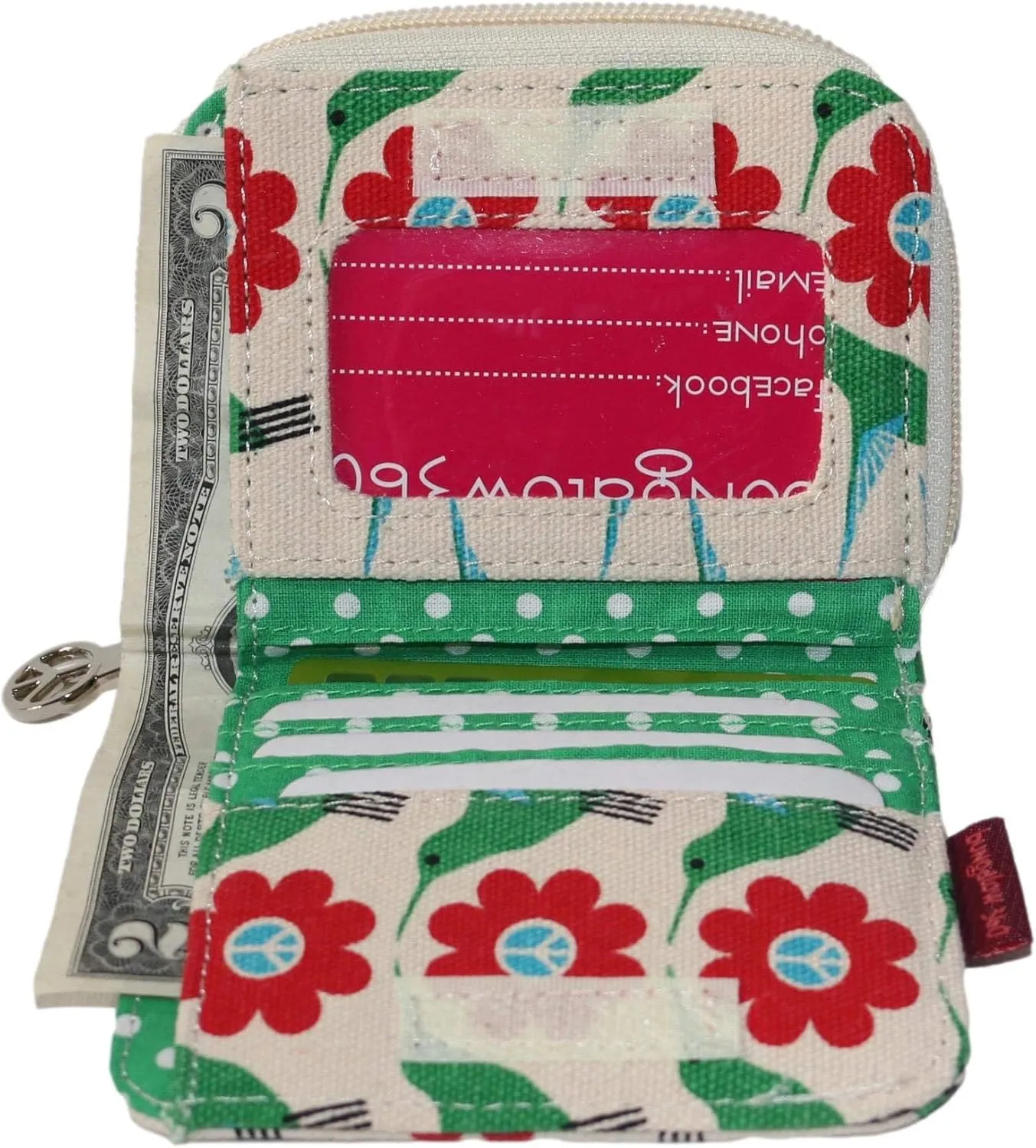 bungalow 360 Billfold Vegan Wallet (Hummingbird)