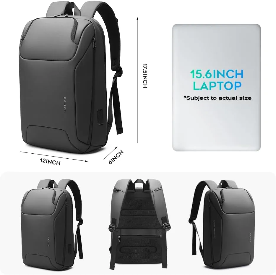 Business Laptop Backpack for Men,Women，15.6 Inch Water Resistant Travel smart Laptop Backpack Carry On Backpack with USB Charging Port，Large Business Work Durable Computer Bag