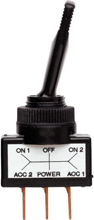 Bussmann BP/STF On-Off-On Toggle Switch (Black 12V, 20A (Card)), 1 Pack