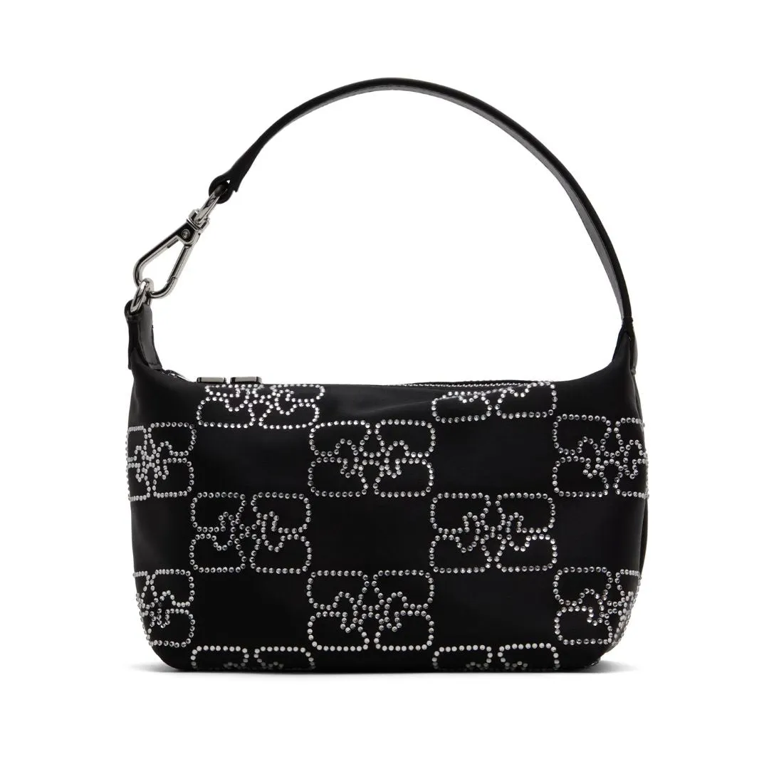 Butterfly Small Pouch Satin Sparkle (Black)