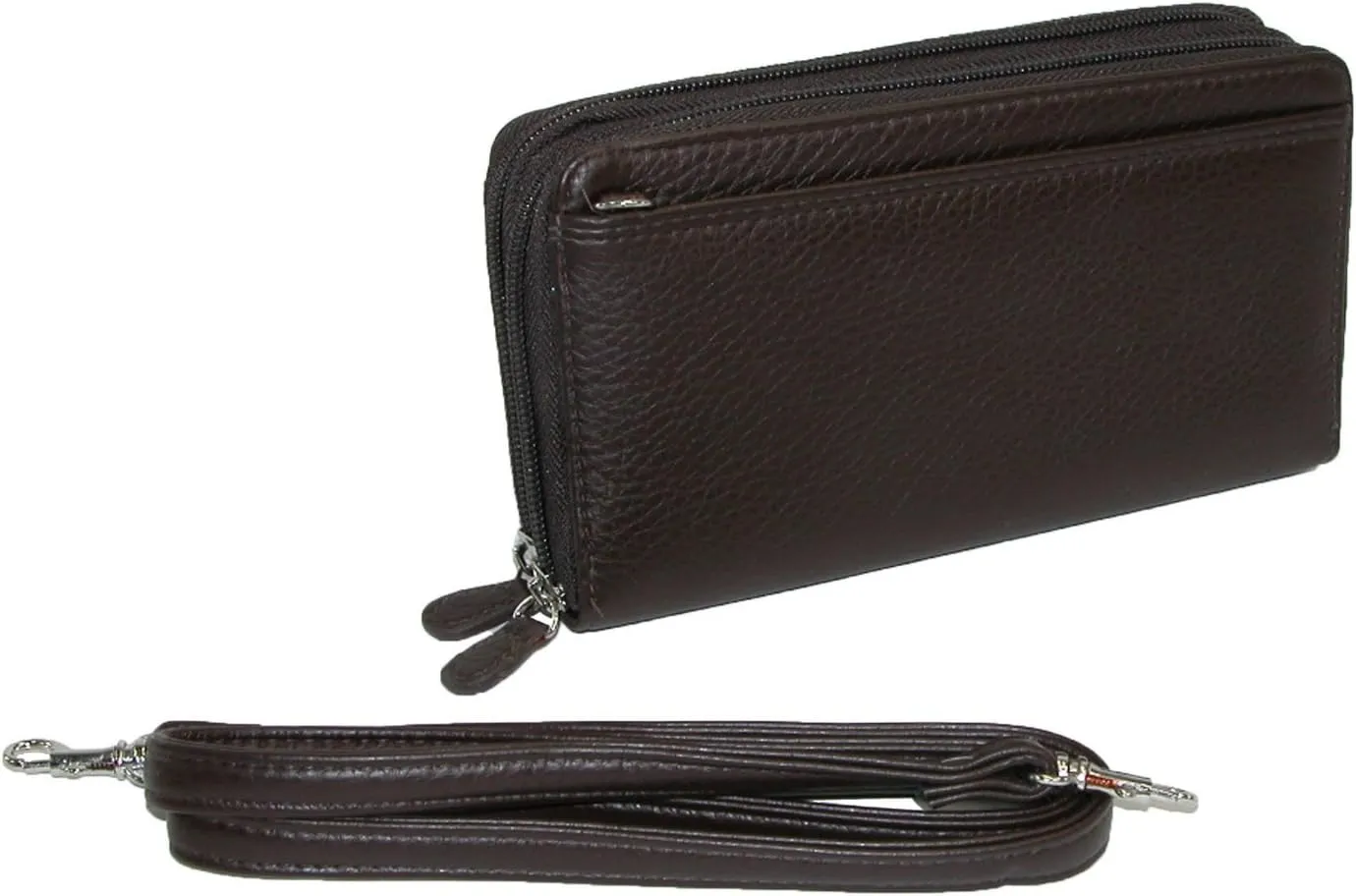 Buxton The Ultimate Double Zip Organizer, Brown
