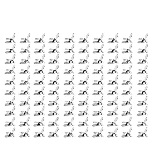 Buyless Fashion 1” Heavy Duty Metal Clips for Suspenders, Pacifiers, Bib Clips, Toy Holder Or Mitten Clips – 100 Clips