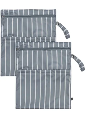 by Gerber Wet & Dry Bags, 2-Pack, Teal Strip
