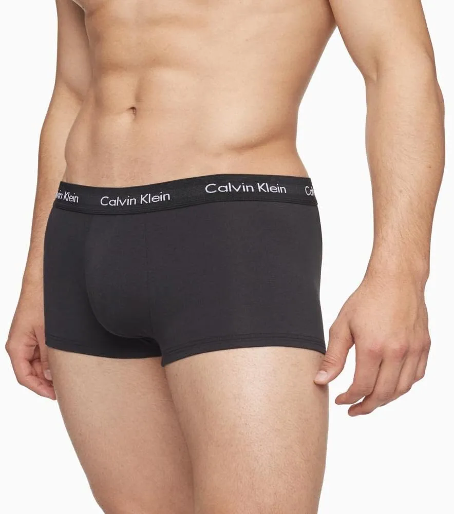 Calvin Klein Men's Cotton Stretch 3-Pack Low Rise Trunks