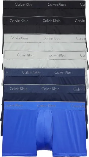 Calvin Klein Men's Microfiber Stretch 7-Pack Low Rise Trunks