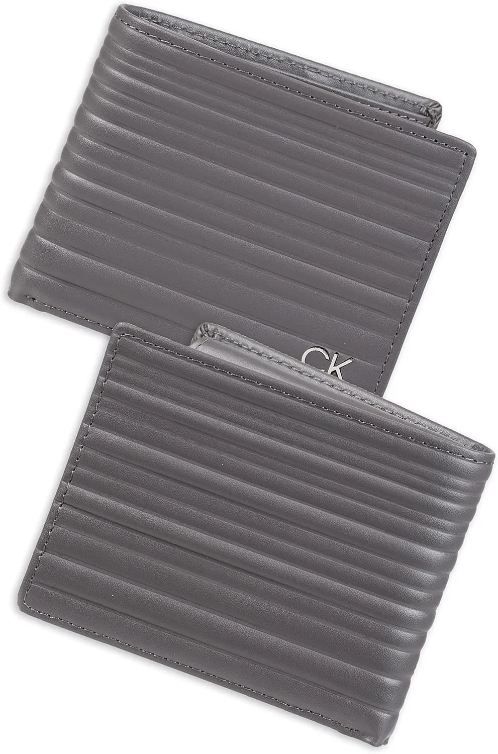 Calvin Klein Men's RFID Leather Minimalist Bifold Wallet with Multiple Card Slots and ID Window