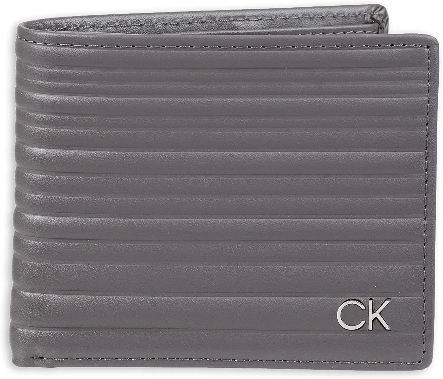 Calvin Klein Men's RFID Leather Minimalist Bifold Wallet with Multiple Card Slots and ID Window
