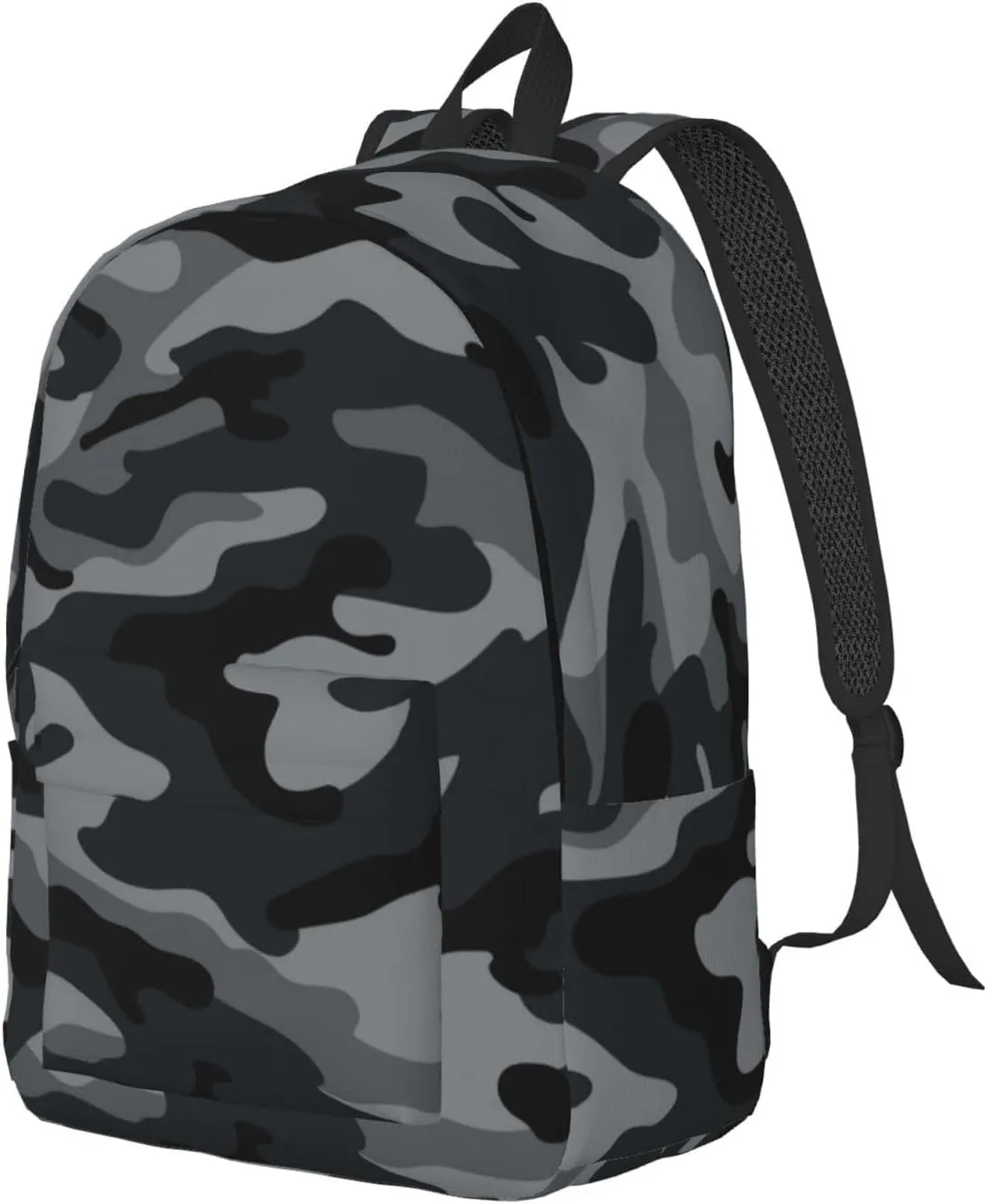 Camouflage Camo Grey Backpack 17.7 Inch Laptop Backpack Travel Hiking Daypack Multipurpose Book Bag For Men Women Teens Boys Girls