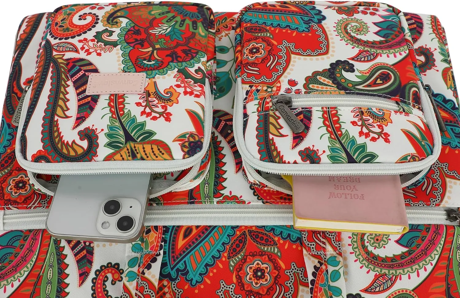 Canvaslove Muti-Pockets Laptop Case Bag,Rebound Bubble Cushioned Laptop Briefcase Shoulder Bag Fits 15.6 inch-16 inch Laptop(Paisley)