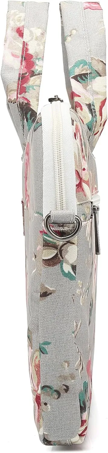 Canvaslove Rose Pattern Water Resistant Laptop Shoulder Messenger Bag for MacBook Pro 16 inch,15.6 inch and 15 inch-16 inch Laptop