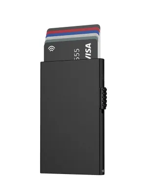 Card Holder Wallet Minimalist Slim Metal RFID Blocking Card Protector Pop up Credit Card Wallets for Men