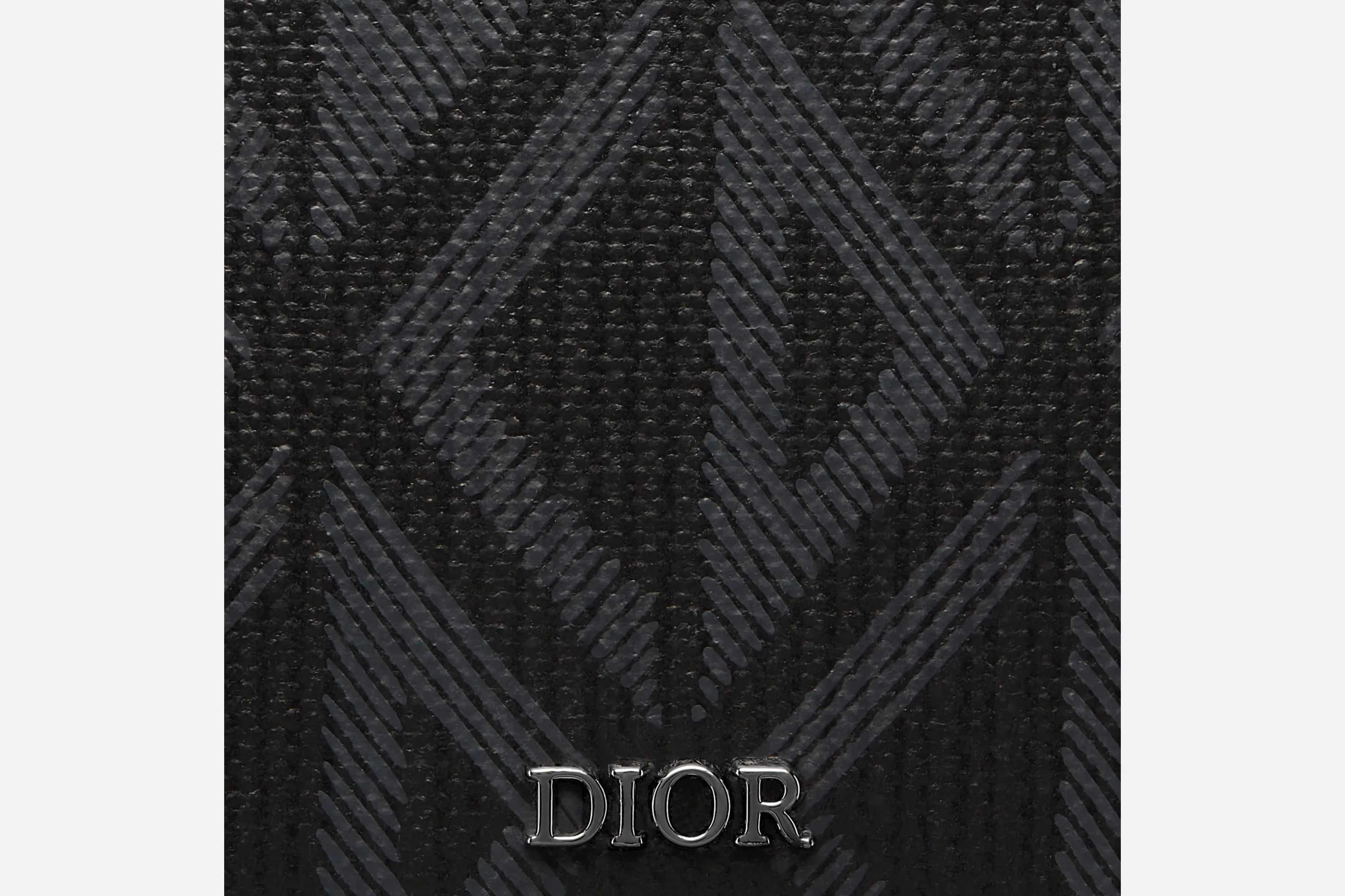 Card Holder with Bill Clip • Black CD Diamond Canvas