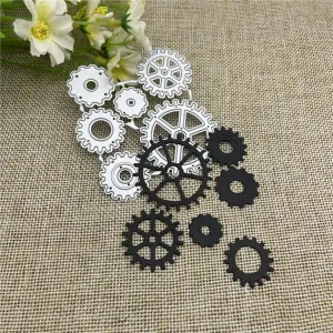 Cards Cutting Dies Cut Stencils,7.3x7.5cm Gear Template Metal Cutting Dies Stencil Decoration Scrapbook Die Cuts Album Paper Craft