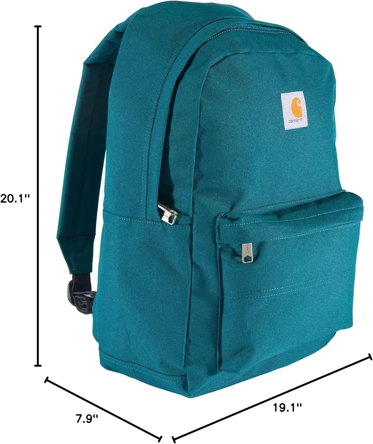 Carhartt 21L Classic Daypack, Durable Water-Resistant Pack with Laptop Sleeve, Tidal, Containts PFAS