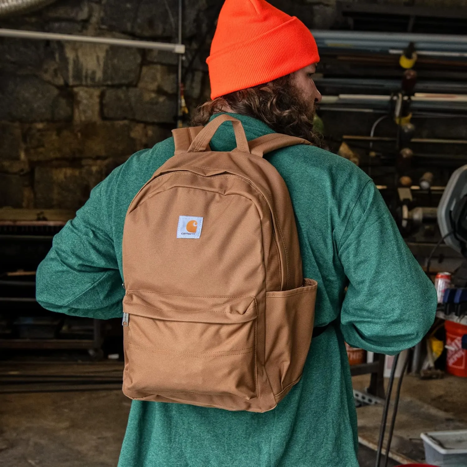 Carhartt 21L Classic Daypack, Durable Water-Resistant Pack with Laptop Sleeve, Tidal, Containts PFAS