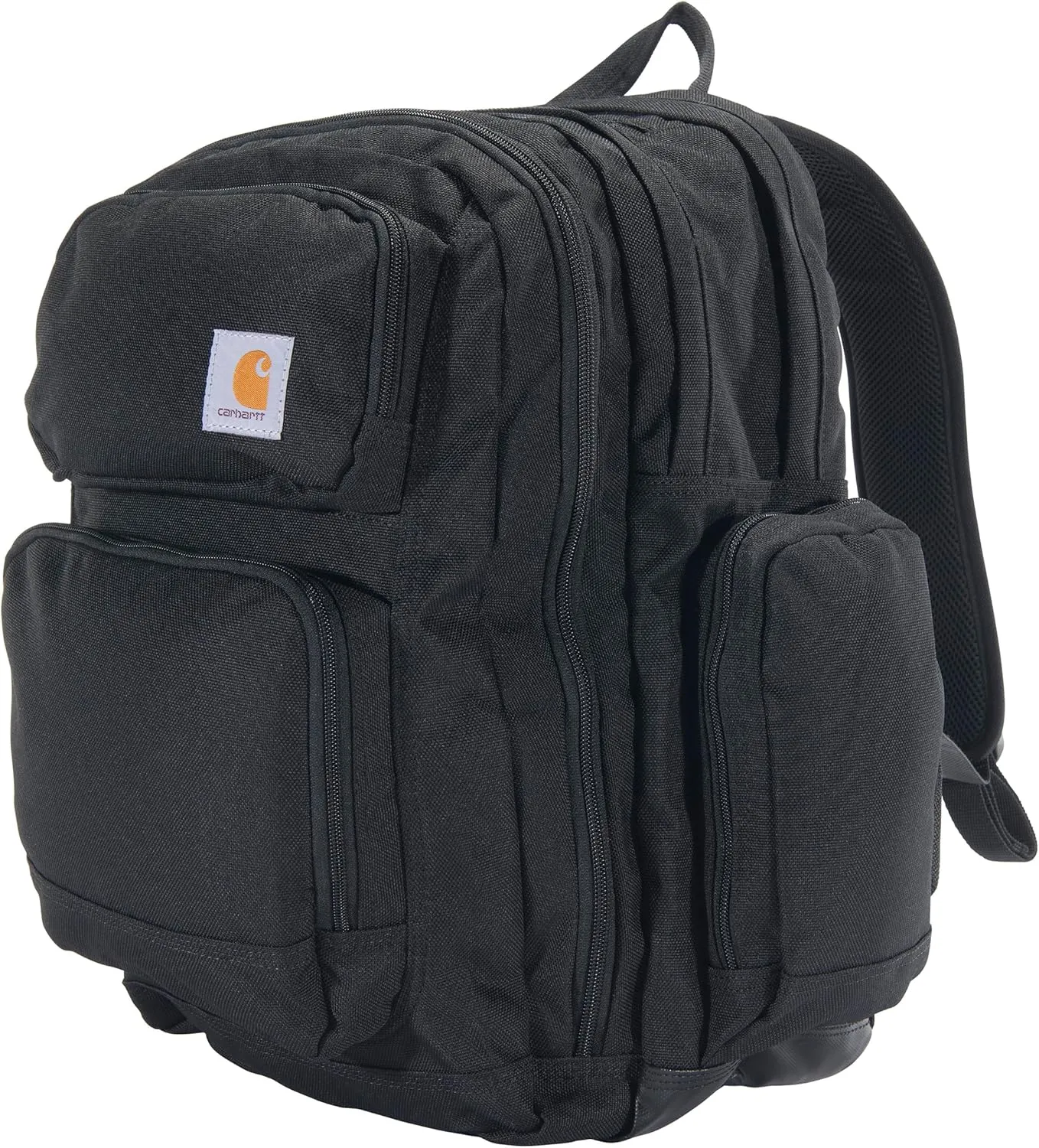 Carhartt 35L Backpack, Durable Pack with Laptop Sleeve and Duravax Abrasion Resistant Base, Everyday Triple Compartment (Black), One Size