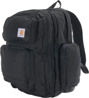 Carhartt 35L Backpack, Durable Pack with Laptop Sleeve and Duravax Abrasion Resistant Base, Everyday Triple Compartment (Black), One Size