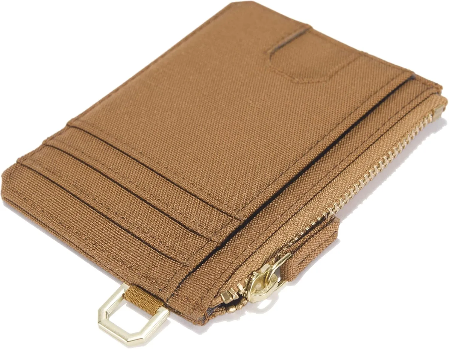 Carhartt Women's Casual Card Keeper Wallets, Nylon Duck Zippered Brown, One Size