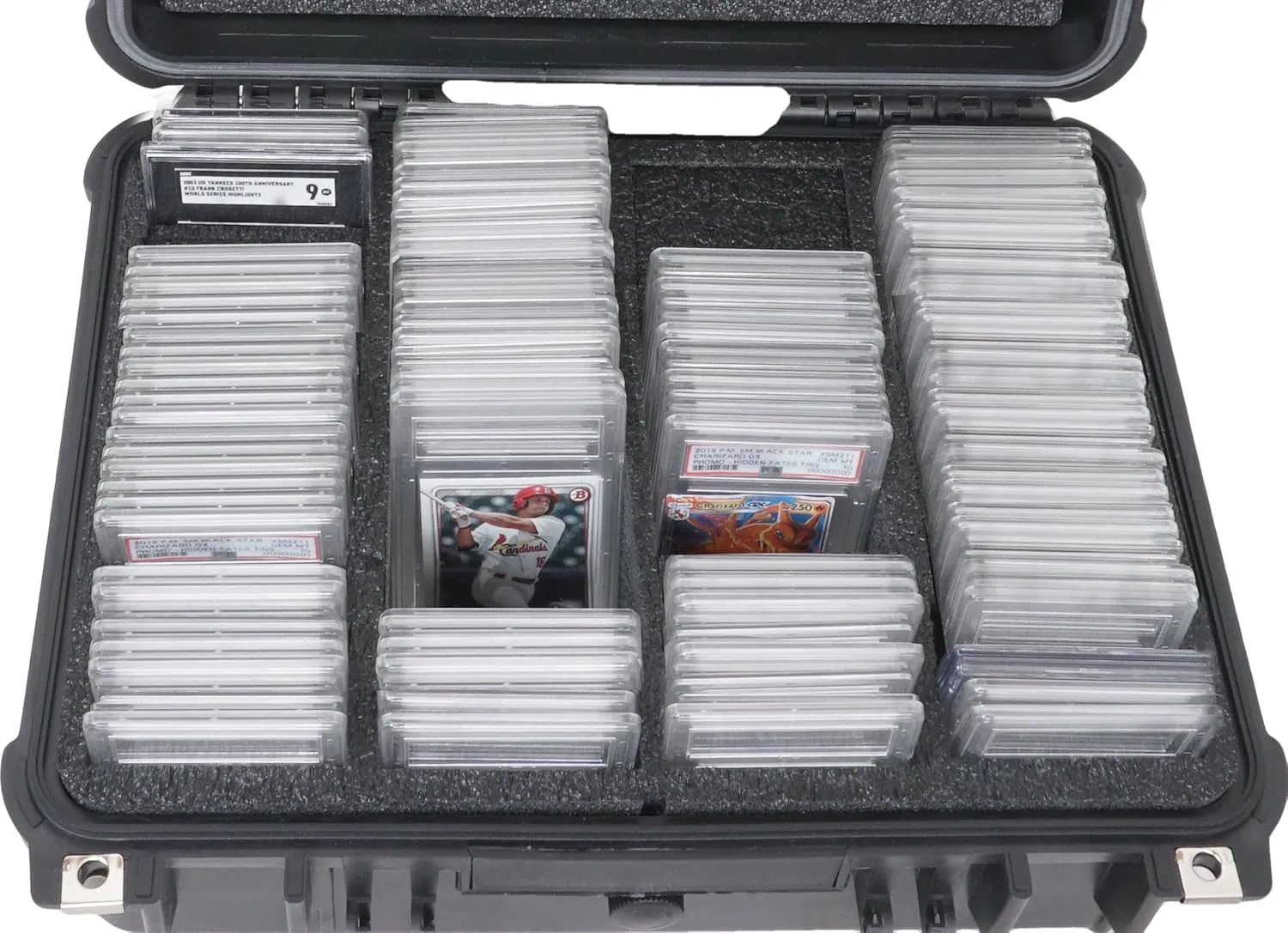 Case Club 166 Graded Card Slab Carrying Case Fits PSA BGS FGS & SGC- fits Trading Monster, MTG, Baseball, Basketball, Football Cards, Sports- Travel Holder for Slabs Sleeves & Loose Cards