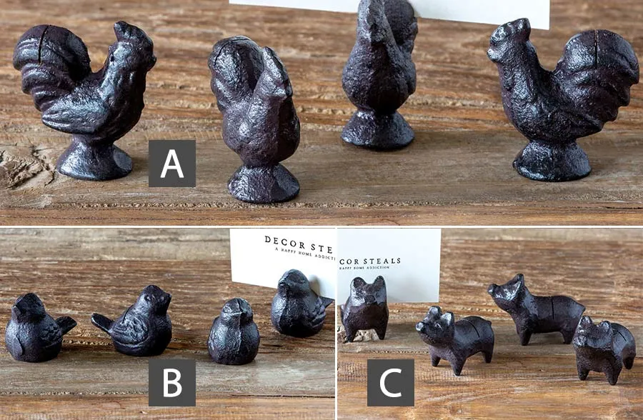 Cast Iron Place Card Holders, Pick Your Style