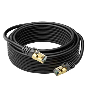 Cat6A Ethernet Cables 250 FT, Snagless CAT6 RJ45 10Gbps Ethernet Cable, FTP Shielded Ethernet Patch Cord, Cat6 Internet Network LAN Cable, Oxygen-Free Copper, Cat 6 Cable, Gold-Plated Plug