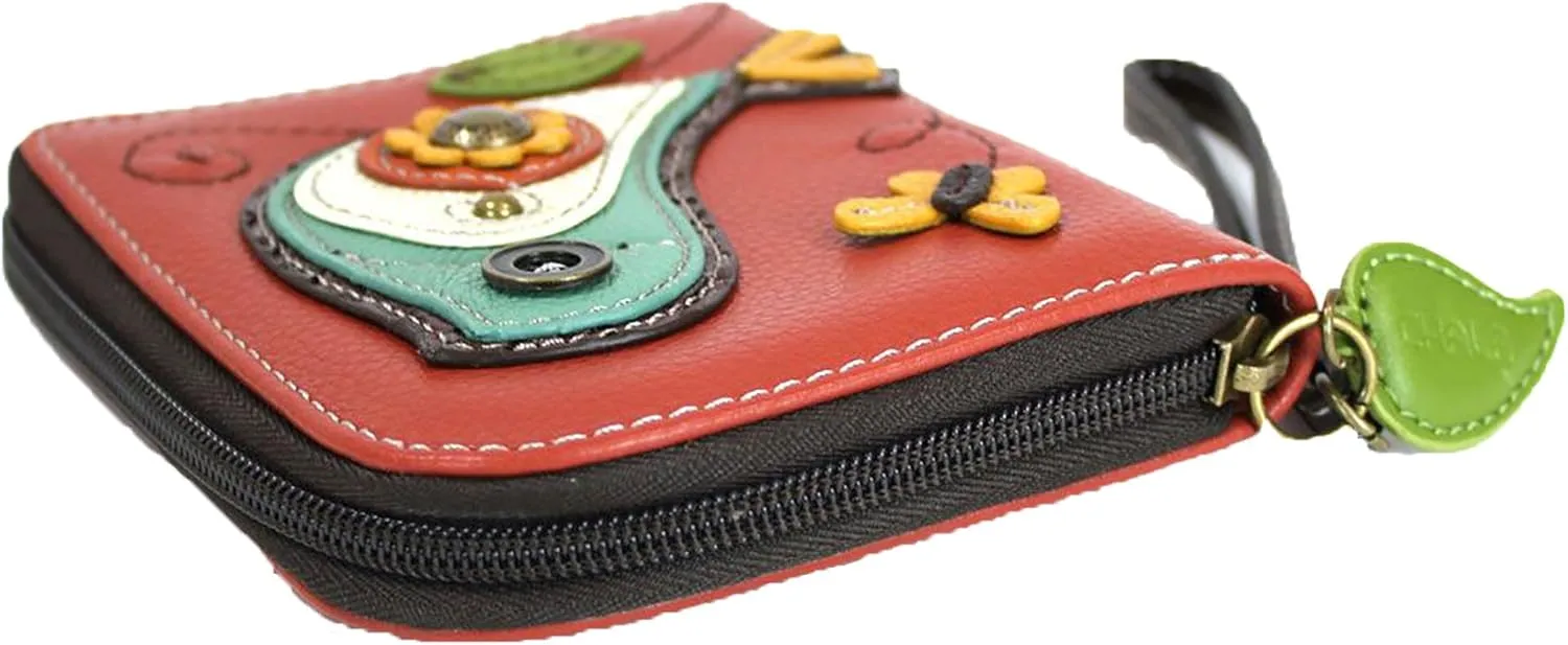 CHALA Zip Around Wallet, Wristlet, 8 Credit Card Slots, Sturdy Pu Leather