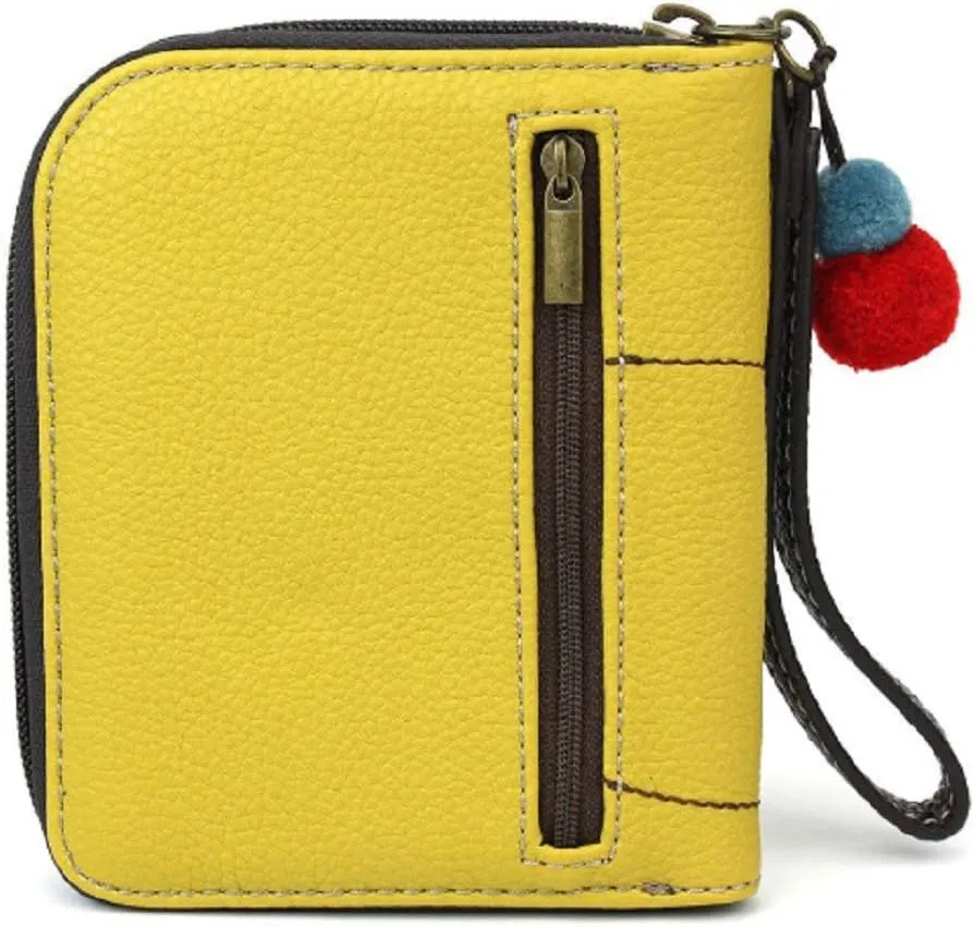CHALA Zip Around Wallet, Wristlet, 8 Credit Card Slots, Sturdy Pu Leather