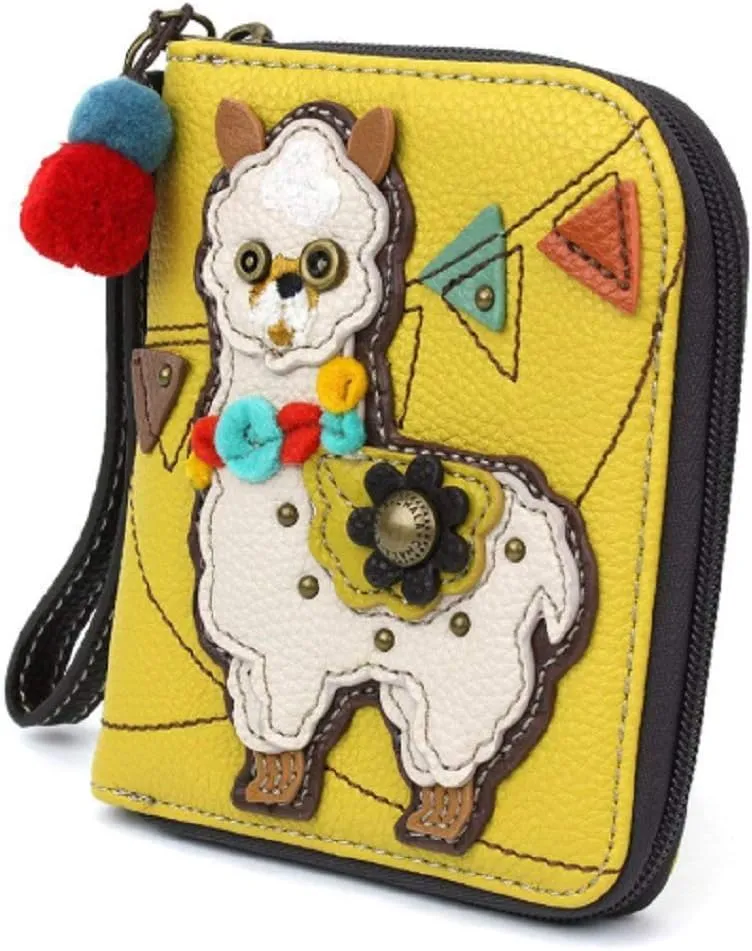 CHALA Zip Around Wallet, Wristlet, 8 Credit Card Slots, Sturdy Pu Leather