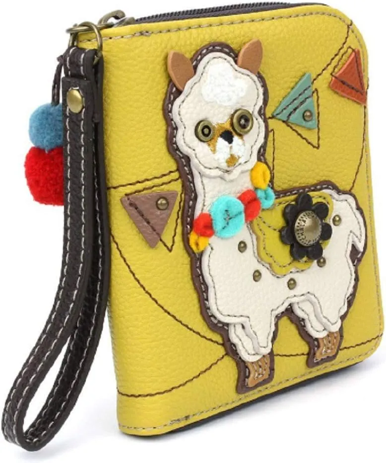 CHALA Zip Around Wallet, Wristlet, 8 Credit Card Slots, Sturdy Pu Leather