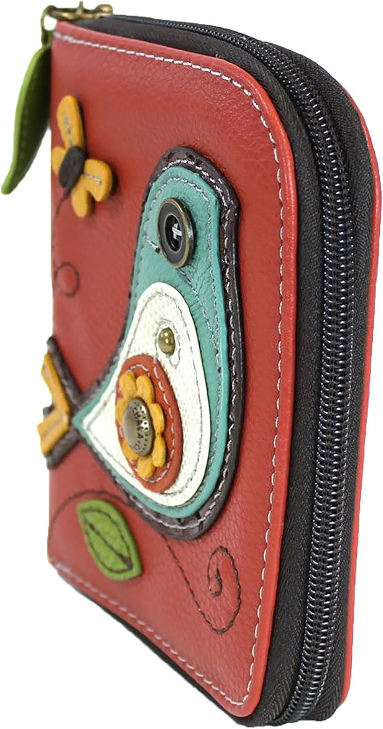 CHALA Zip Around Wallet, Wristlet, 8 Credit Card Slots, Sturdy Pu Leather