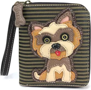 CHALA Zip Around Wallet, Wristlet, 8 Credit Card Slots, Sturdy Pu Leather