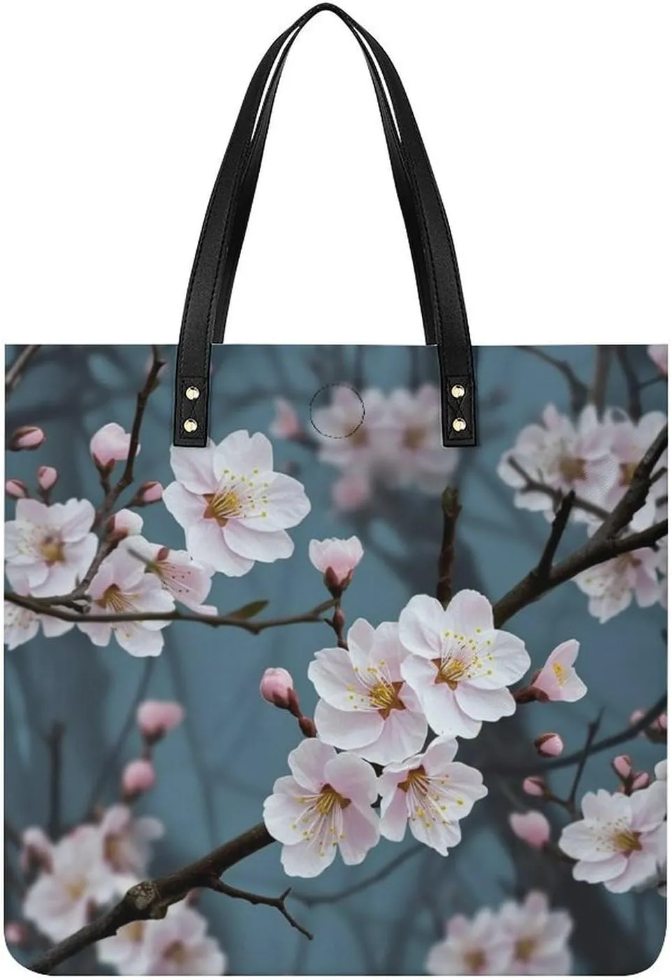 Cherry Blossom Tote Bag Durable Water-Resistant Handbags Lightweight Tote for Travel Work Book