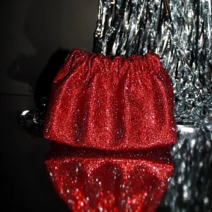 Chic Crystal Potli Red