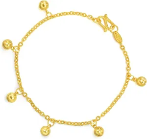 CHOW SANG SANG 999.9 24K Solid Gold Price-by-Weight 6.73g Gold Bracelet for Women 09235B |, 17