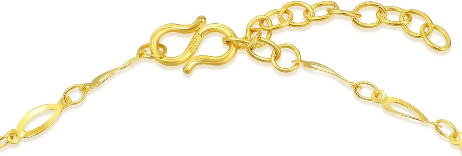 CHOW SANG SANG Chinese Wedding Collection 999.9 24K Gold Price-by-Weight Gold Floral Blooming Necklace for Women 90418N