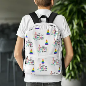 Christmas LGBTQ Water Resistant Backpack