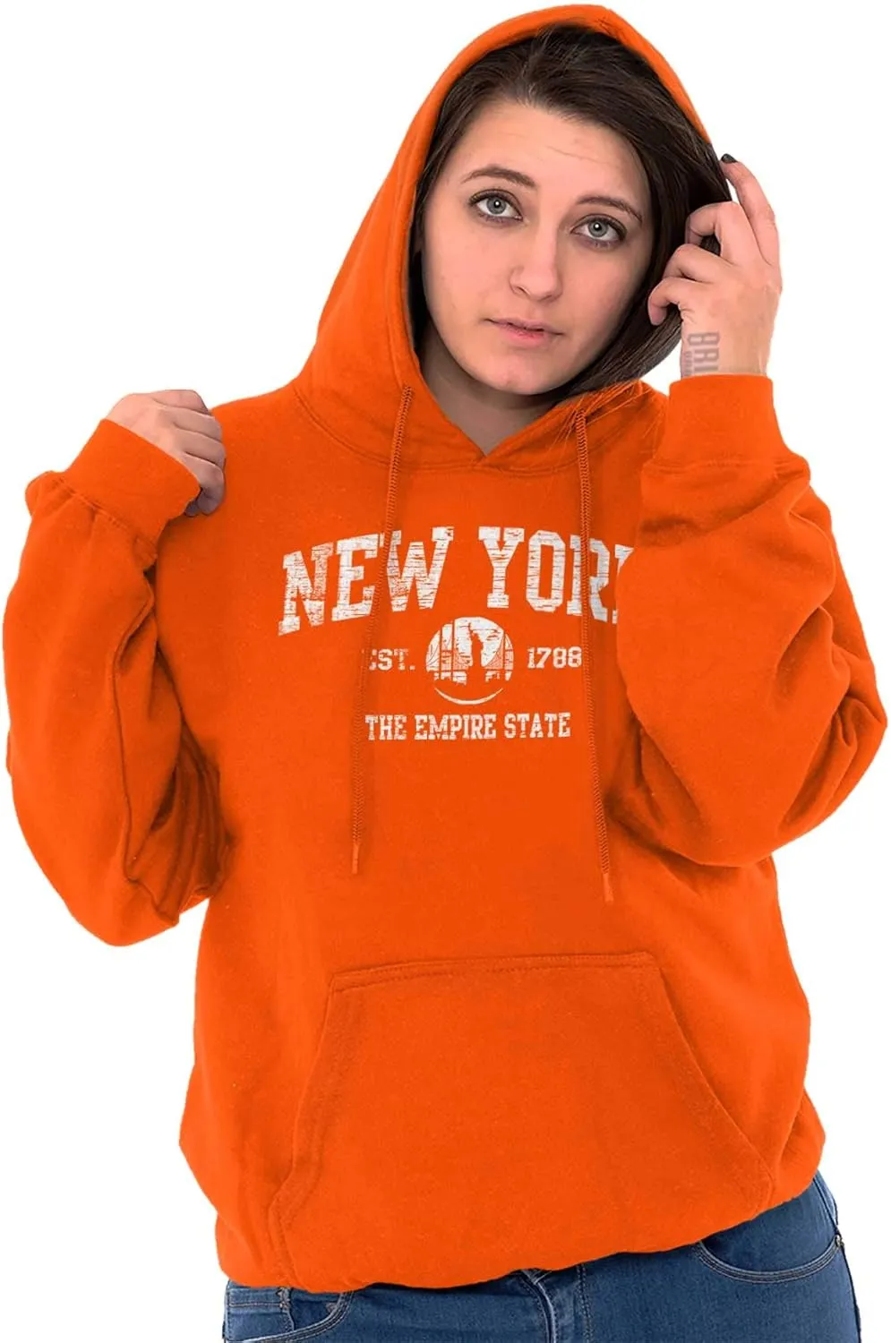Classic Teaze New York NYC Empire Statue of Liberty Hoodie Sweatshirt Women Men
