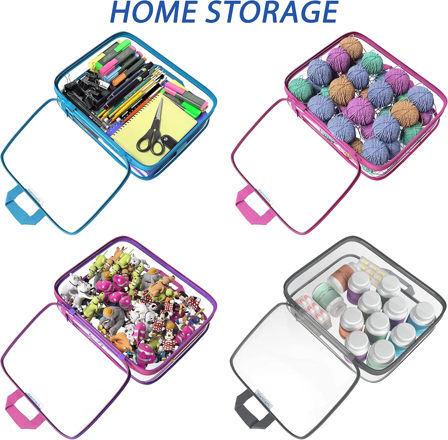 Clear Compression Packing Cubes 3 Set - Large See-Through Plastic Suitcase Bags for Travel - Luggage Compressable Organizers - Transparent PVC Collapsible Cosmetic Bag for Backpack Black