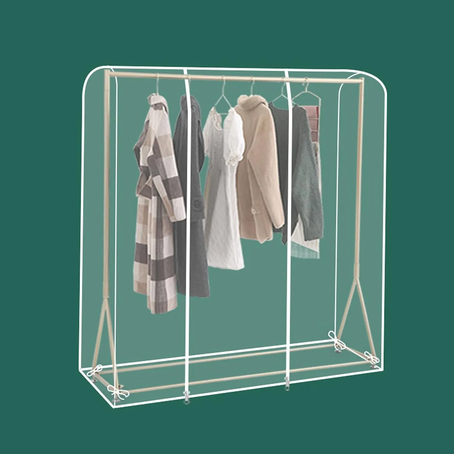 Clear Garment Bags for Hanging Clothes, Garment Bag Washable Anti-crease zip Fastening Tape, Coat Bags for Closet Storage(50x200x150cm/20x79x59in)