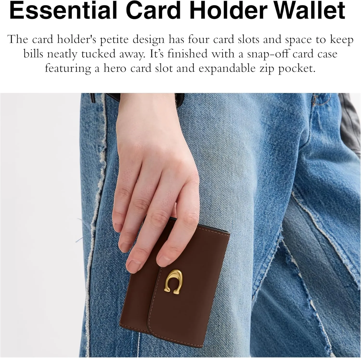 Coach Women's Essential Card Holder Accessory-Travel Wallet