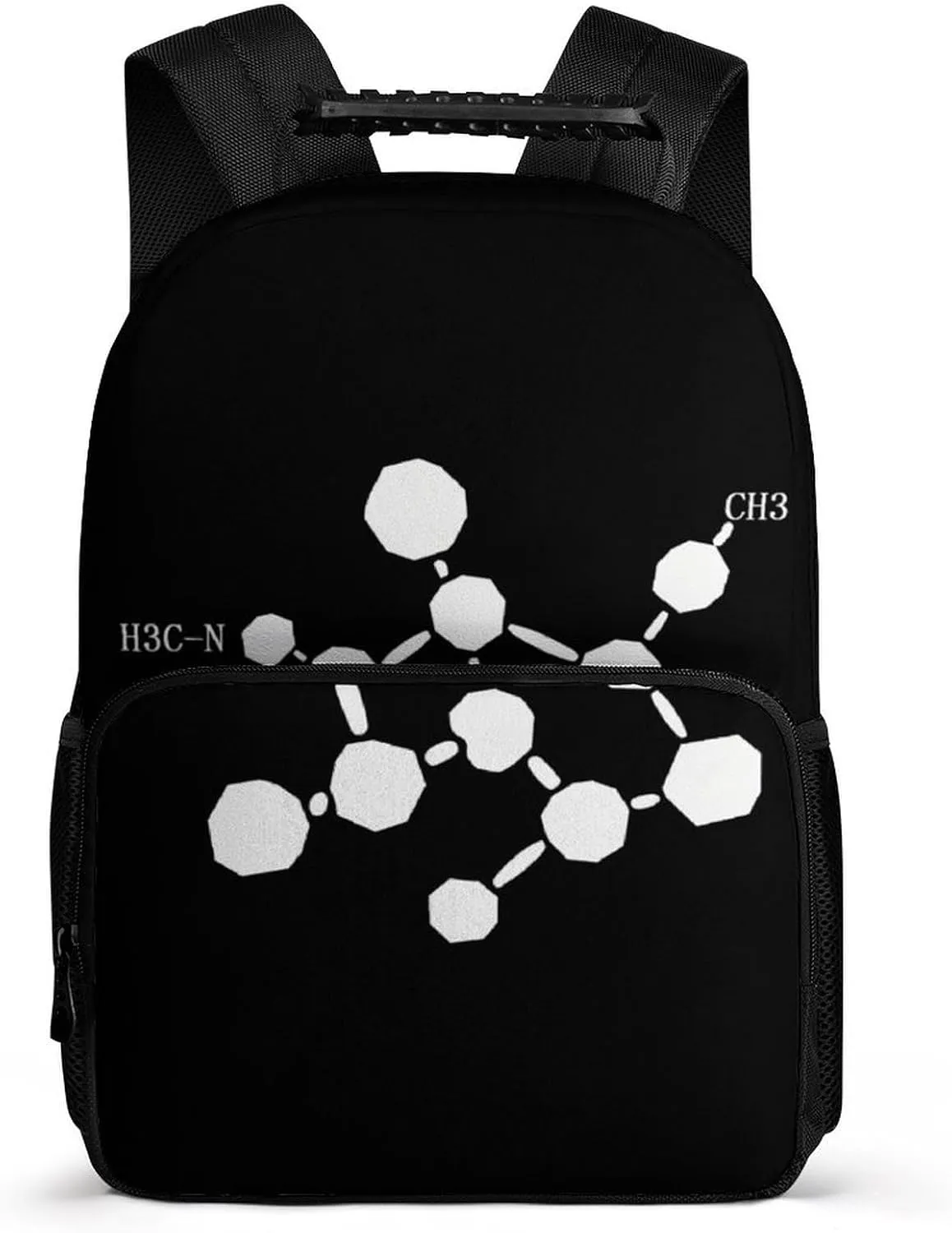 Cocaine Molecule Formula Chemistry 16 Inch Laptop Backpack Durable Travel Pack Casual Shoulder Backpack