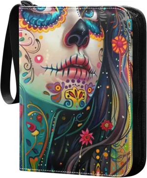 Colorful Mandala Art Card Binder, 400 Pockets Card Holder with 50 Sleeves, Sturdy Card Holder Folders for Game Cards & Sports Cards