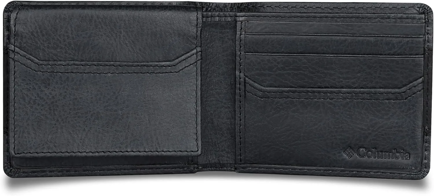 Columbia Men's Everyday Bifold Wallet-Multiple Card Slots, Id Window